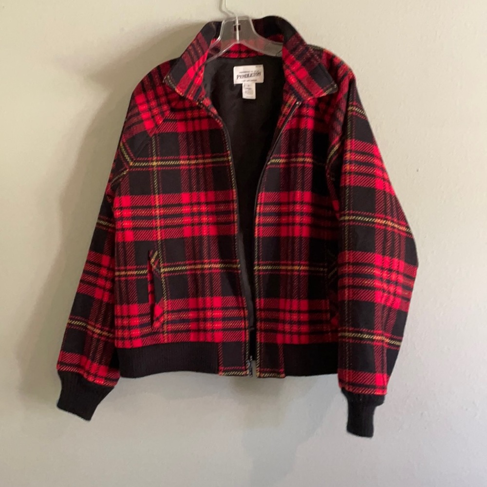 Pendleton plaid wool vintage coat jacket large
